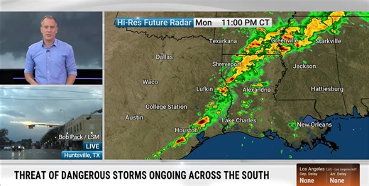 The threat of dangerous storms continues across the South. Meteorologist Mike Bettes is tracking conditions in areas currently under a tornado watch. See where storms are headed: bit.ly/3DG62md | The Weather Channel