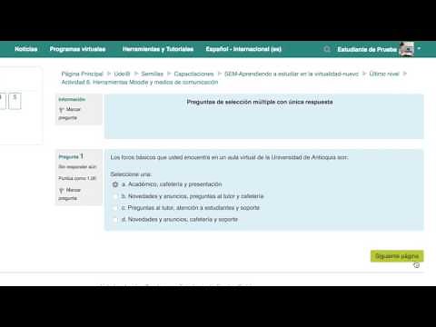 ¿Cómo responder un cuestionario en la plataforma Moodle ?