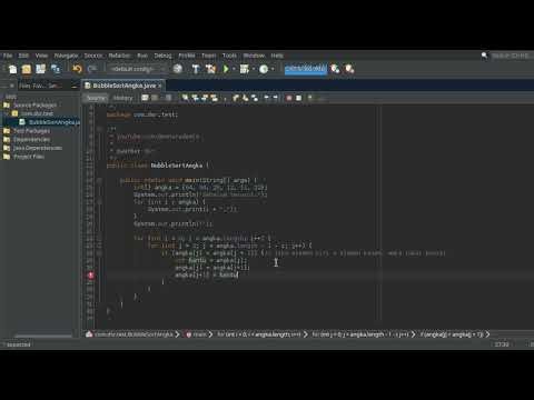 10. Bubble Sort Angka pada Pemrograman Java
