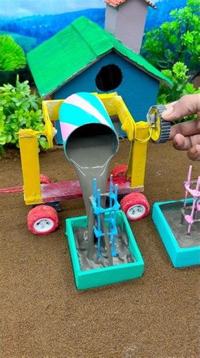 😱 Amazing Mini Tractor Pillar Making Machine |Real Working DIY Baige #shorts #youtubeshorts