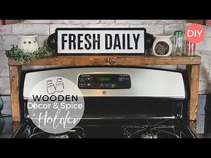 DIY Kitchen Spice Rack | Farmhouse Kitchen Decor | Small Kitchen Space Saving Idea | Ashleigh Lauren