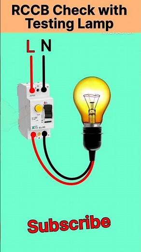 How To Check RCCB With Testing Lamp | RCCB Testing | check rccb | shorts | ytshorts | viral