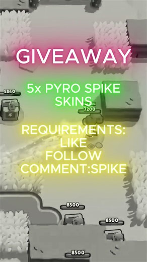 GIVEAWAY:5X PYRO SPIKE SKINS #supercellpartner #giftedbysupercell