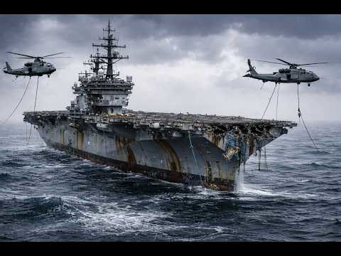Deep-Sea Treasure Hunt: Salvaging, and Restoring the Long-Lost USS Nimitz with GIANT Machines