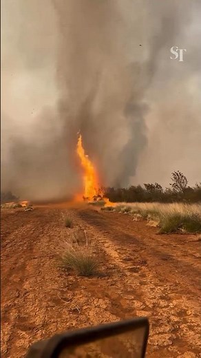 ‘Firenado’ whips through Australian outback