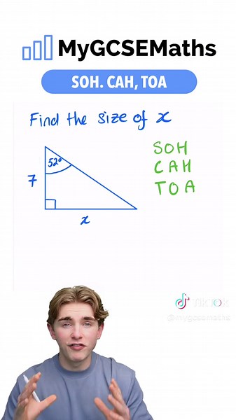 SOH, CAH, TOA #sohcahtoa #trigonometry #gcsemaths #gcsemathsrevision #foryou #fyp #fypシ
