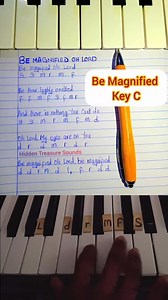 Be Magnified: Worship Piano Tutorial/Solfa Notes and lyrics Video Key C. #gospel #solfanotes #keyboard #hymn #pianotutorial #viral #hiddentreasuresounds #instrumentalists #simplepianolesson #viralvideos | HiddenTreasure Sounds
