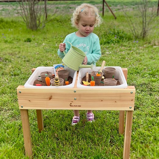 Cedar Sensory Table: Mud Kitchen, Water Table, Toddler Outdoor Play - Etsy