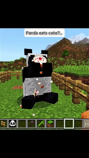 “Panda Eats Cake in Minecraft? 😳” #shorts #minecraft #viral