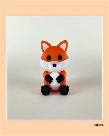 3D Printed Articulated Fox Keychain