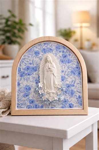 Our Lady Wall Art | Marian Devotional Decor | Catholic Home Decor | Virgin Mary Prayer Wall | Catholic Gift | Prayer Corner Decor - Etsy