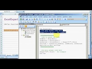 ExcelExperts.com - VBA Tips - Pause Code