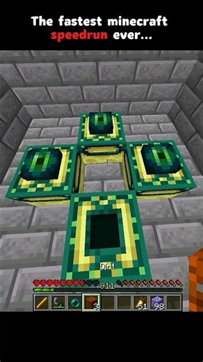 The fastest minecraft speedrun ever... | #minecraft