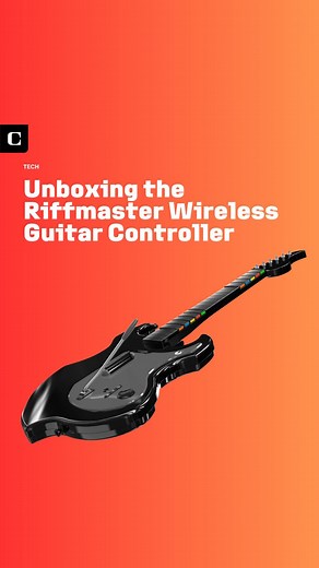 Whether you’re jumping into Fortnite Festival or starting up Rock Band 4, the Riffmaster Guitar Controller is ready to rock. It’s available for PlayStation, Xbox and PC but pre-orders have sold out already. 🎸😱 #gaming #fortnite #tech #unboxing | CNET