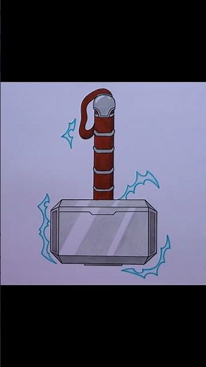 how to Draw Thor Hammer Mjølnir