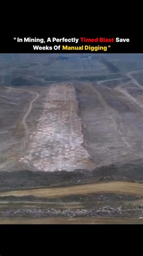 Explain Nexus on Instagram: "In mining, a well-timed blast is used to break tough rock instantly. Engineers place explosives inside drilled holes and connect them to detonators. When activated, the detonator triggers a rapid chemical reaction in the explosive, releasing high-pressure gas and shockwaves. This sudden force cracks and shatters the rock in seconds. Because the blast breaks a large section all at once—something that would take weeks of manual digging—the mining process becomes faster