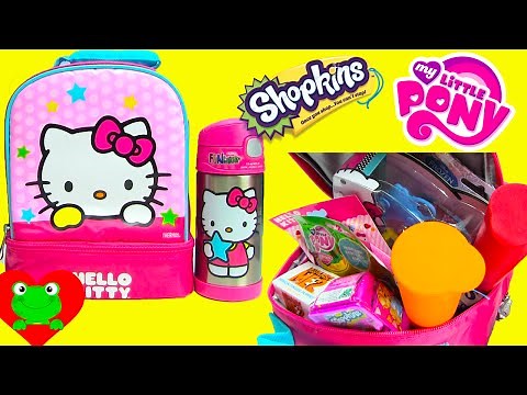 Lunch Box Surprises Hello Kitty Lunch Bag filled with Surprises like Shopkins