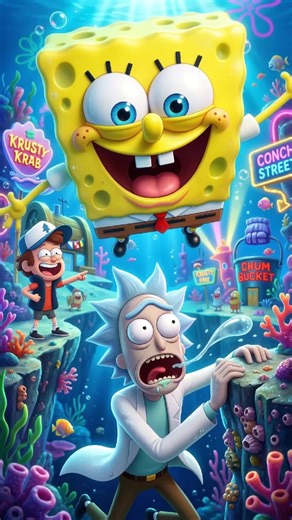 Rick and Morty vs SpongeBob: A 3D Animation Showdown