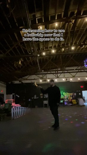 Mastering Bullwhip Skills in a Spacious Workshop