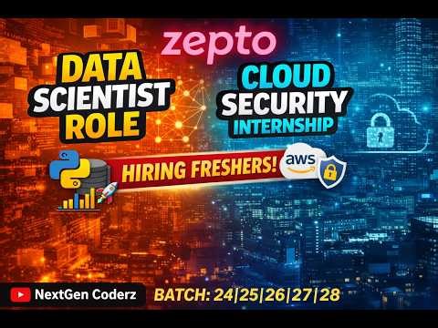 Zepto Hiring Freshers 🚀 Data Scientist Role + Security Internship | Apply Now(2024–2028 Batch)