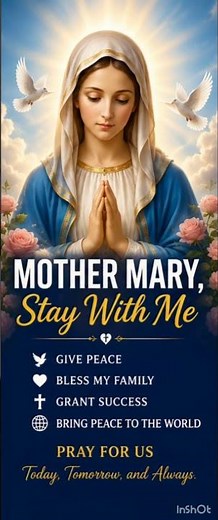 🌹🙏 Mother Mary, Stay With Me | Powerful Catholic Prayer Song for Peace, Family & Success ✨🕊️