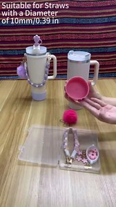 Purple 7PCS Stanley Cup Accessories Set for 30oz 40oz Tumbler - Includes Water Bottle Handle Strap, Cup Boot, Straw Cover, Handle Charm