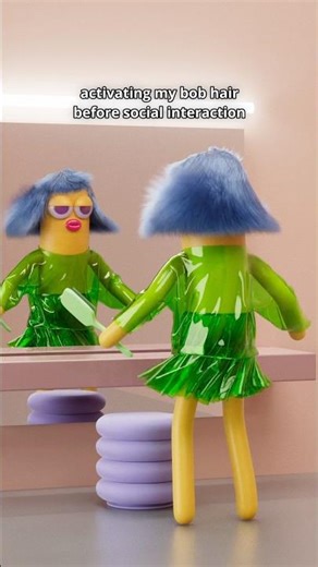 activating my bob hair before social interaction