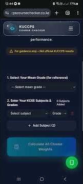 How KUCCPS Cluster Points Work (Simple Explanation + Cluster Calculator)