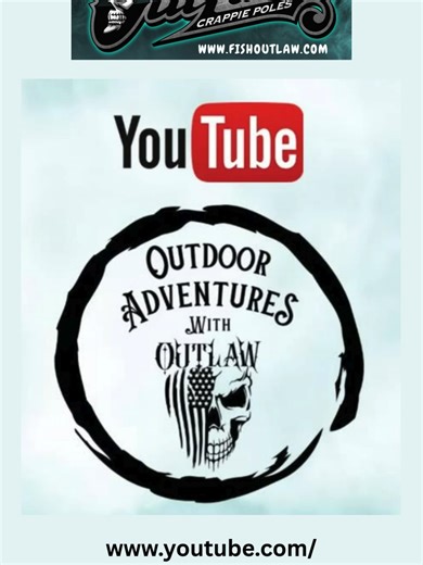 CHECK IT OUT! Outlaw Crappie Poles now has a YouTube channel! We will continue sharing fishing content on our TikTok page, and even though our YouTube channel will also include crappie fishing videos, we will be providing you with soooo much more, including hunting! If you are reading this, you share out passion for all things