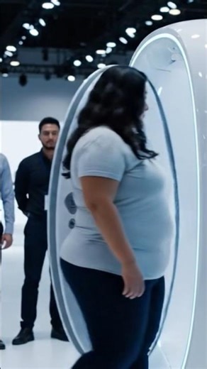 AI Body-Transformation Pod: Overweight to Fit in Seconds! Future transformation pod