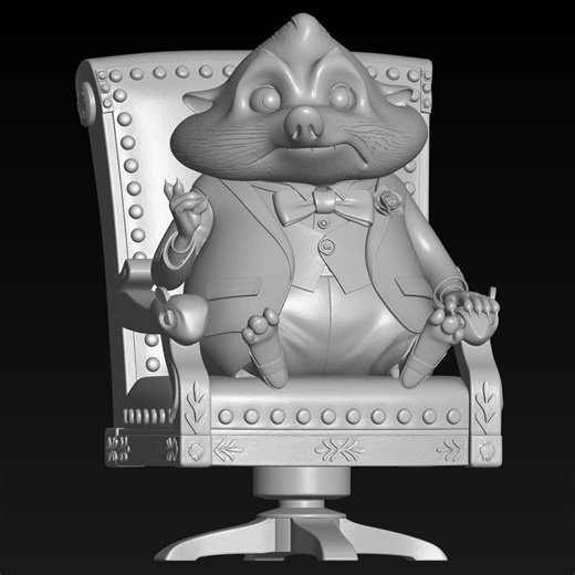 Zootopia Mr. Big 3D STL File for FDM Printing - Miniature Cartoon Character Sculpture - Etsy