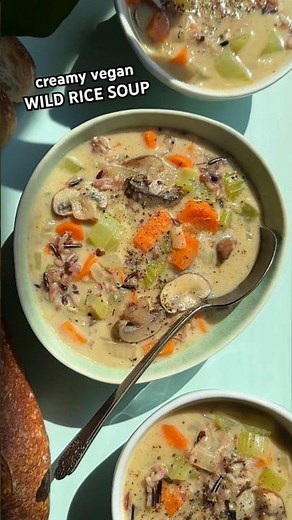 Creamy Vegan Wild Rice Soup 🥣