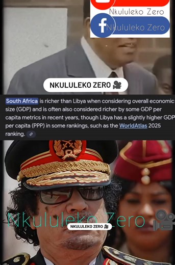 Gaddafi 🔥🔥🔥gave Libyans free education, housing & healthcare. SA is richer than Libya — so why are our people still suffering? 🇿🇦😭 | Nkululeko Zero