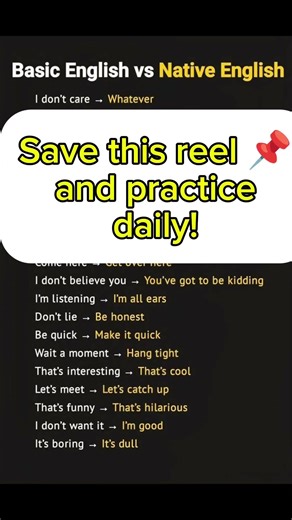 Basic English vs Native English | Learn Real English Phrases