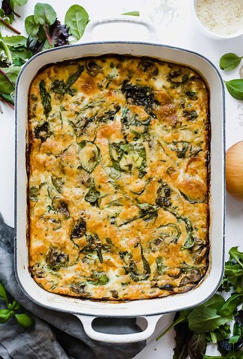 Easy Baked Frittata Recipe with Spinach (Gluten-Free)