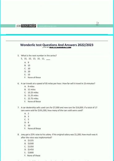 WONDERLIC PRACTICE TEST WITH COMPLETE SOLUTIONS LATEST UPDATE GRADED A1769 video