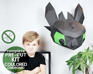 Papercraft 3D Toothless Dragon Kit - Etsy UK