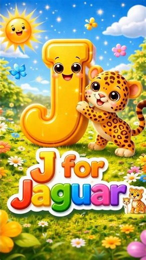 👉 J for Jaguar | ABC Learning for Kids | Fun & Easy Alphabet Video!#phonics #cartoon #abcs #cute