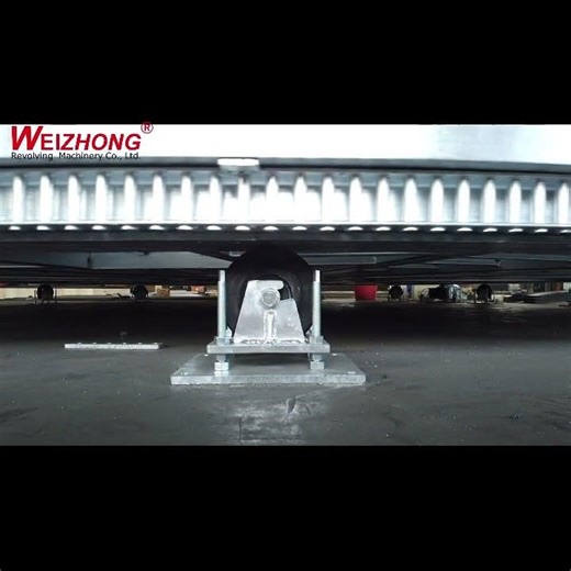 The rotation process of the car turntable