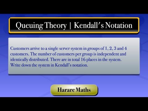 Queuing Theory | Kendall's Notation