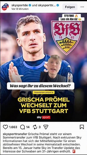 Grischa Prömel joins VfB Stuttgart! #prömel #vfb #transfer #stuttgart #TSGHoffenheim