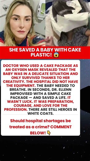doctor saves baby cake box mask