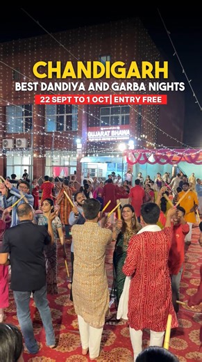 Dandiya And Garba Night Celebration At gujarat bhawan sector 24 chandigarh 22 September to 1 October Entry Free Timing 8:PM to 10 PM #chandigarh #dandiyanights #garbanight #gujaratbhawanchandigarh #chandigarh #chandigarhnights #durgapuja #navratrispecial❤️ #navratricelebration #zirakpur #panchkula Chandigarh Dandiya, Garba Dance , Navratri Festival, Chandigarhgujarat bhawan, Free Dandiya Festival, Chandigarh, Panchkula, gujarat bhawan sector 24 chandigarh , Kalibari Mandir, Chandigarh Dandiya Fe