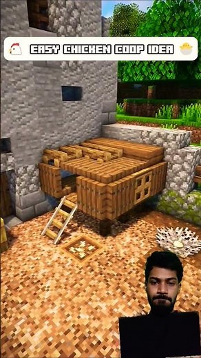 minecraft chicken build house🐔 #minecraft #minecraftbuilding #minecrafttutorial #shorts