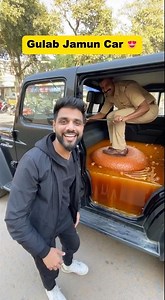 Police Vs Gulab Jamun car 🚗 🔥#indianfood #funny #shorts