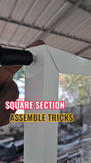 aluminium square section assemble tricks #aluminium #aluminiumfabricator #youtubeshorts #woodworking