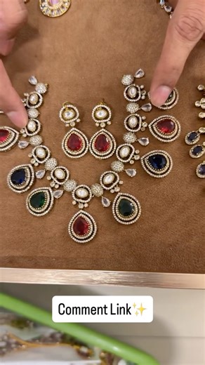 KAUSHALYA ART JEWELLERY on Instagram: "Comment Link for product Link✨🎀 Website Link in Bio‼️ 📍Mumbai ✅HOW TO ORDER 1. Visit our website kaushalyaartjewellery.com 2. Search the product code then add the product to cart and place your order ‼️IF ANY ISSUES IN PLACING YOUR ORDER, YOU CAN CONTACT ON WHATSAPP:- 8850957540 ‼️(only if any issues) #polkijewellery #kundanjewelry #kaushalyaartjewellery #bridaljewelryset #americandimondjewellery"