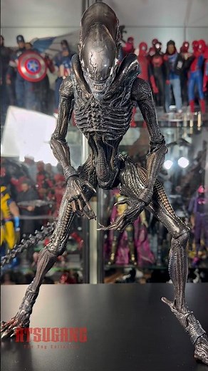 Scary but satisfying🥶 Scorched Xenomorph ASMR Close up Part.2 #asmr #closeup #alien