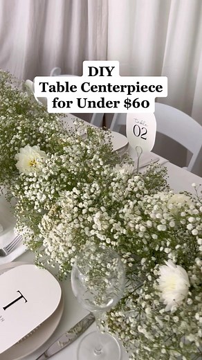 DIY Table Centerpiece for Under $60 - Wedding & Bridal Shower Decor Ideas
