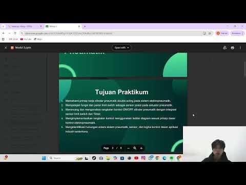 Pneumatic Cylinder Control With Limit Switch and Timer